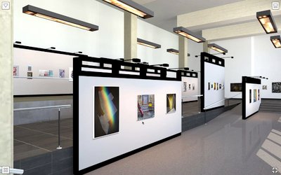Beautiful gallery spaces designed to elegantly recreate the art exhibition experience.