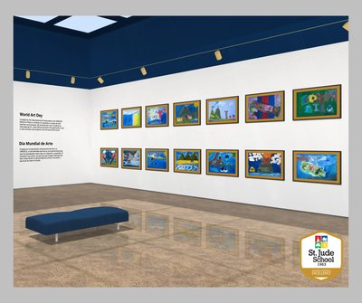 Installation shot of St Judes International School exhibition