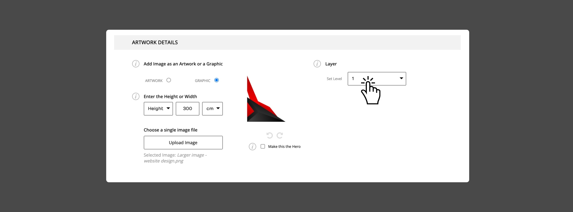 graphic layer selection