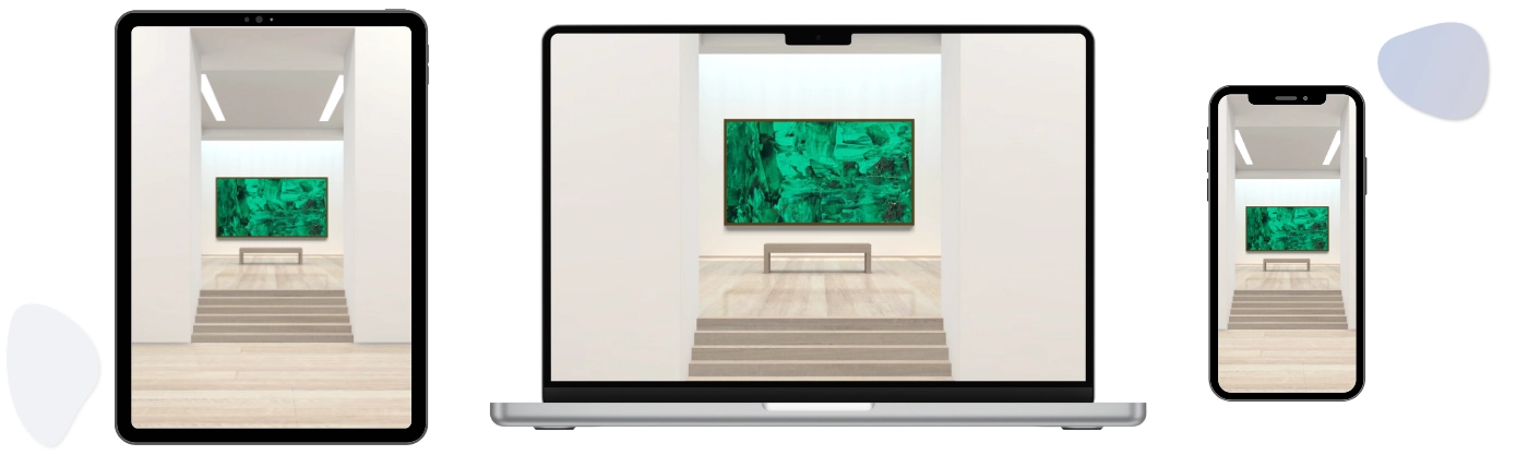 iPad laptop and phone all showing the same image