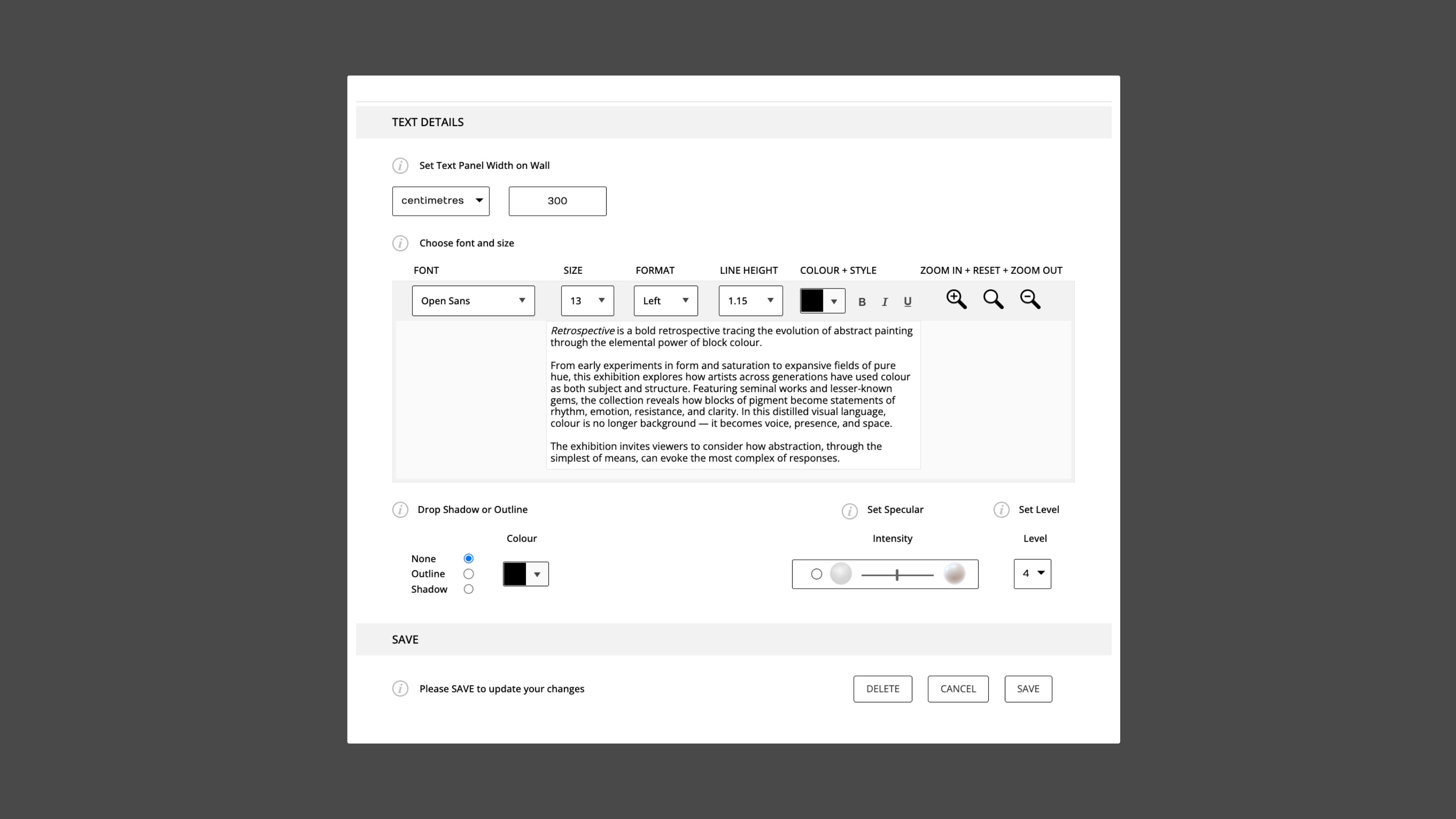 exhibition editorial