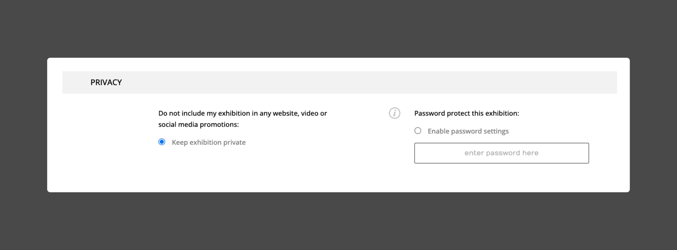 enable privacy
