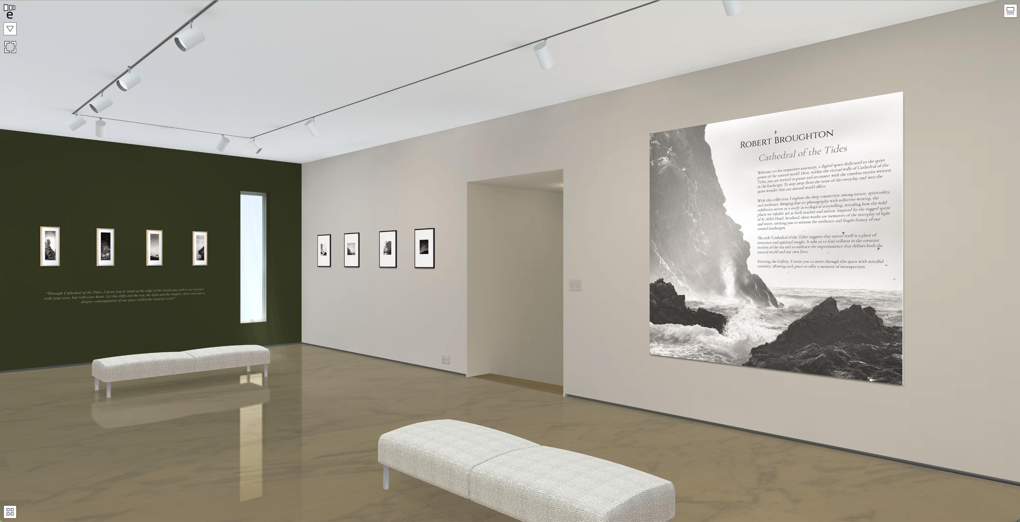 Installation shot of 'Cathedral of the Tides' exhibition