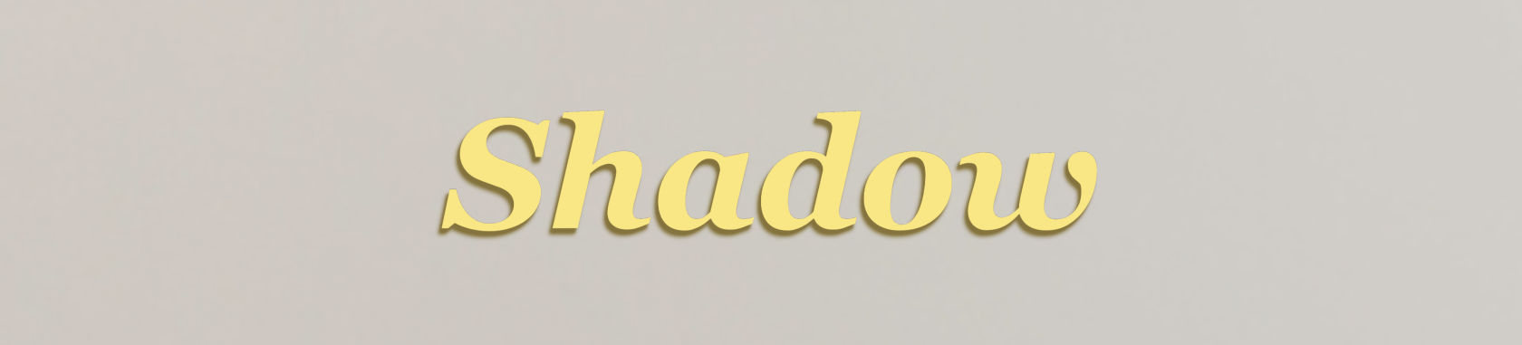 Example of shadowed text