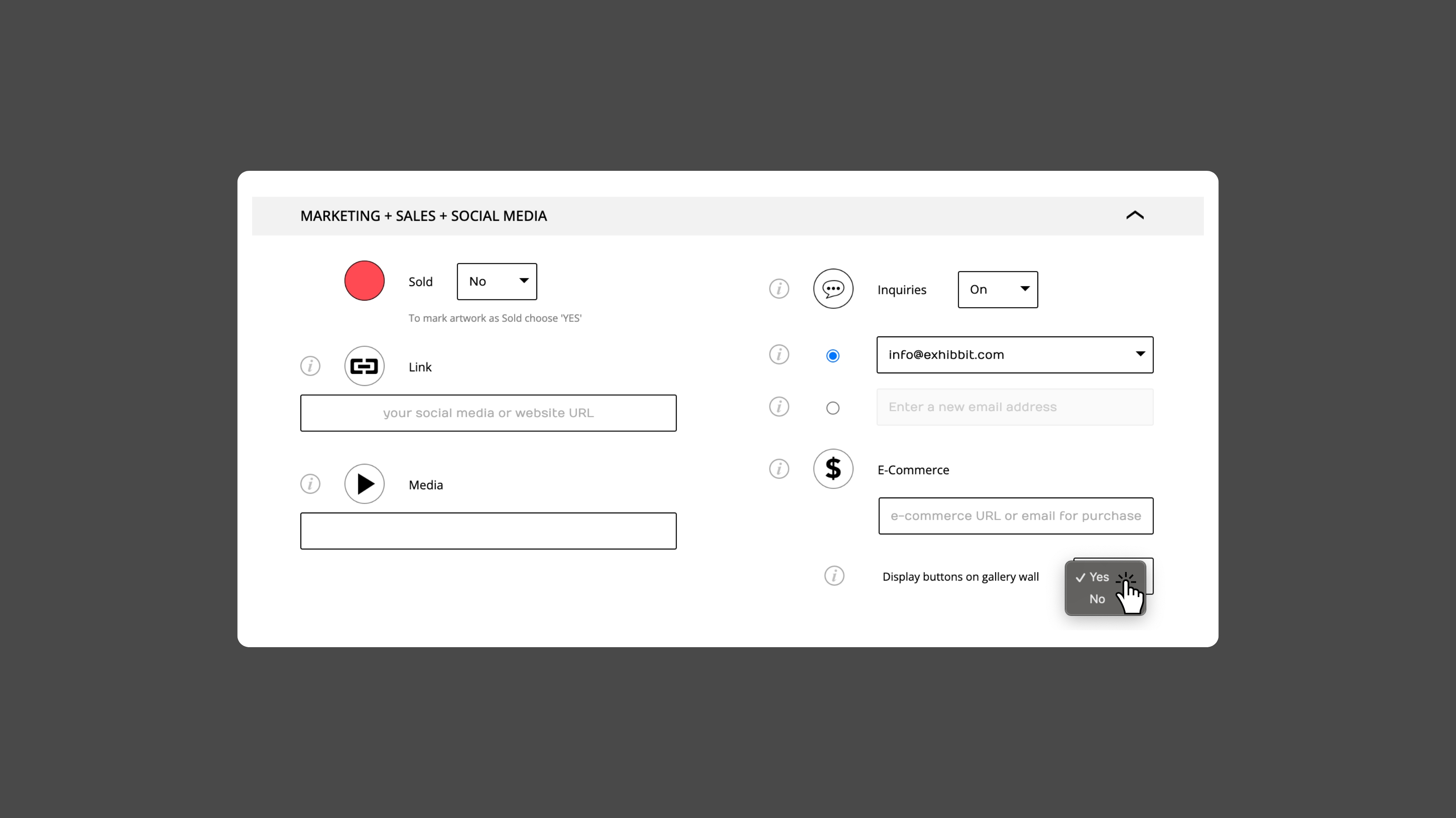 media buttons